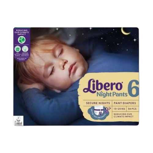 حفاضات أطفال كلوت ليلي رقم 6 ليبرو    36 حبة